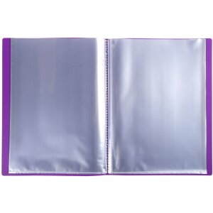 Exacompta Dossier de présentation polypropylène 500µ 100 pochettes cristal OPAK A4 Violet