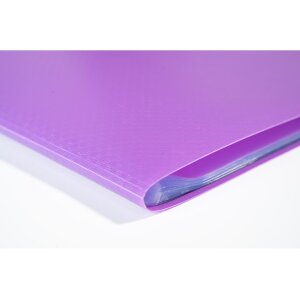 Exacompta Dossier de présentation polypropylène 500µ 100 pochettes cristal OPAK A4 Violet