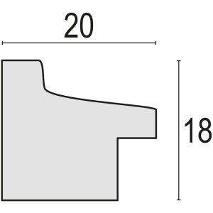 Cadre Torino 20x30 cm brun