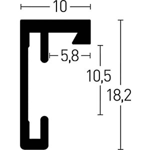 Cadre anti-feu Nielsen C2 structure argent mat 30x42 cm