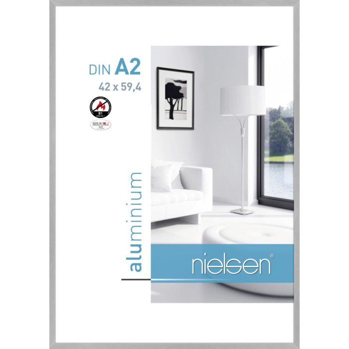 Cadre anti-feu Nielsen C2 structure argent mat 42x60 cm