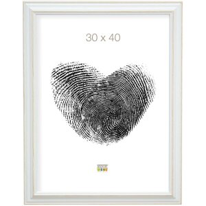 Cadre photo Deknudt S221H1 blanc cadre en bois 40x60 cm