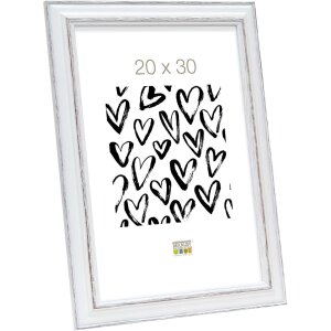 Cadre photo Deknudt S221H3 blanc 40x60 cm cadre en bois