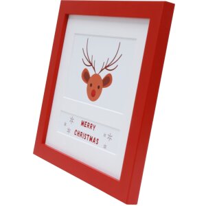 Cadre de Noël en bois S45SK4E2 rouge 10x15 cm Deknudt