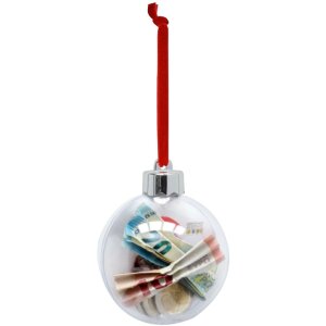 Deknudt Boule de Noël photo S66FJ1 transparent 7,6 x7,6 cm