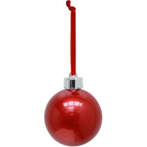 Deknudt Boule de Noël photo S66FJ4 rouge 7,6 x7,6 cm