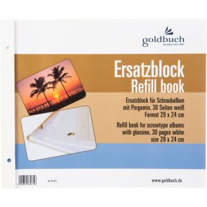 Goldbuch bloc de rechange pour albums à vis 29x24 cm et 38x30 cm