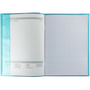 Protège-cahier HERMA Transparent PLUS A4 turquoise