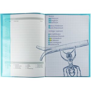 Protège-cahier HERMA Transparent PLUS A4 turquoise