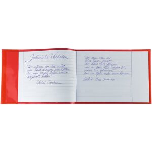 Protège-cahier HERMA Transparent PLUS A5 horizontal rouge