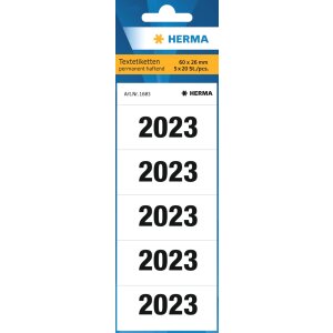 Annuaires HERMA 2023 pour classeurs, 60 x 26 mm, blanc,...