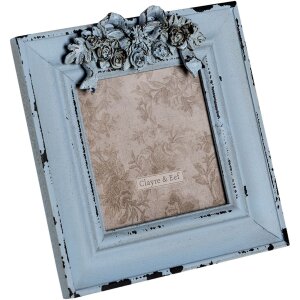 Clayre & Eef Cadre photo 2F0880 bleu 16x2x17 cm - 10x10 cm