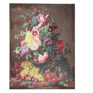 Clayre & Eef Tableau mural avec fleurs et fruits...