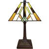 LumiLamp 5LL-6109 Lampe de table Tiffany 20x20x34 cm E14-max 1x25W Marron