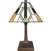 LumiLamp 5LL-6109 Lampe de table Tiffany 20x20x34 cm E14-max 1x25W Marron