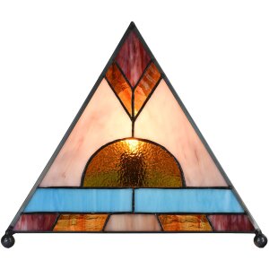 LumiLamp 5LL-6118 Lampe de table Tiffany 26x26x30 cm brun...