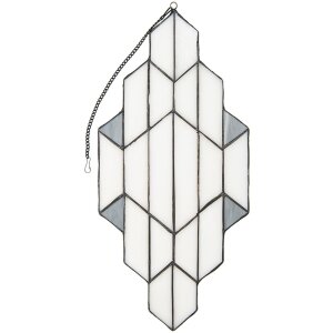 LumiLamp 5LL-6120 Fenêtre Tiffany 23x1x50 cm blanc-gris