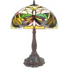 LumiLamp 5LL-6126 Lampe de table Tiffany Ø 41x58 cm E27-max 2x60W Beige Fleurs