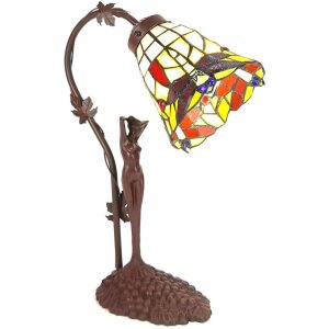 LumiLamp 5LL-6132 Lampe de table Tiffany 15x9x21 cm...