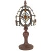 LumiLamp 5LL-6138 Lampe de table Tiffany 13x29 cm E14-max 1x40W Beige