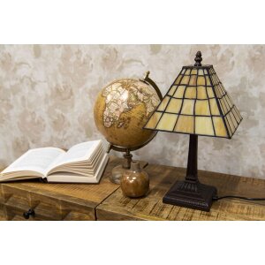 LumiLamp 5LL-6140 Lampe de table Tiffany Ø 20x38 cm E14-max 1x40W Jaune