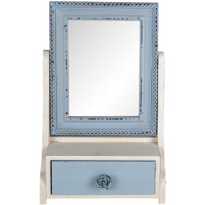 Clayre & Eef 62S242 Miroir sur pied bleu 25x14x38 cm