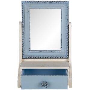 Clayre & Eef 62S242 Miroir sur pied bleu 25x14x38 cm