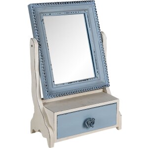 Clayre & Eef 62S242 Miroir sur pied bleu 25x14x38 cm