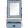 Clayre & Eef 62S242 Miroir sur pied bleu 25x14x38 cm