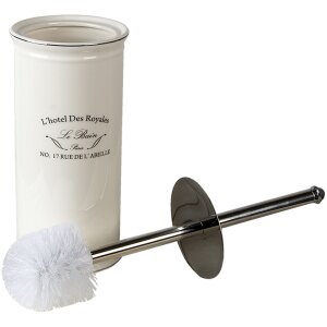 Clayre & Eef 6CE1236 Porte-brosse de toilette blanc...