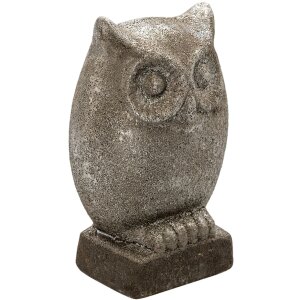 Clayre & Eef 6CE1306 Déco Hibou Gris 15x10x23 cm