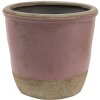 Clayre & Eef 6CE1380XL Pot de fleurs pour lintérieur Rose, Beige Ø 19x19 cm