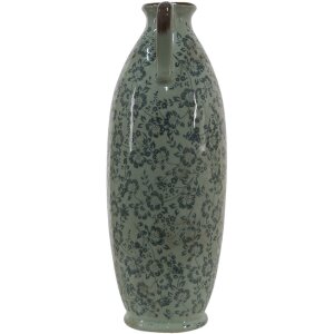 Clayre & Eef 6CE1393L Vase décoratif bleu, blanc Ø 16x45 cm