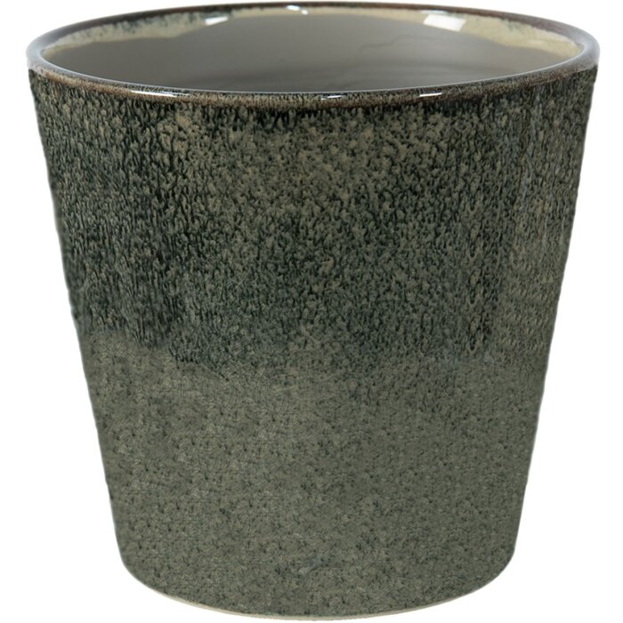 Clayre & Eef 6CE1407XL Pot de fleurs pour intérieur Vert Ø 19x18 cm