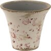 Clayre & Eef 6CE1418 Pot de fleurs pour lintérieur Rose, Beige Ø 12x11 cm