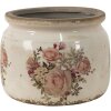 Clayre & Eef 6CE1419L Pot de fleurs pour lintérieur Rose, Beige Ø 20x15 cm