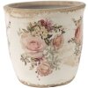 Clayre & Eef 6CE1421L Pot de fleurs pour lintérieur Rose, Beige Ø 14x13 cm