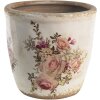 Clayre & Eef 6CE1421XL Pot de fleurs pour lintérieur Rose, Beige Ø 16x15 cm