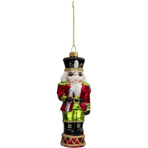 Clayre & Eef 6GL3321 Pendentif Casse-Noisette Rouge,...