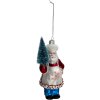 Clayre & Eef 6GL3326 Pendentif Père Noël rouge, bleu 9x5x16 cm