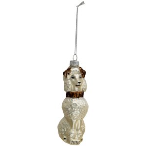 Clayre & Eef 6GL3362 Pendentif Bijoux Chien Blanc...