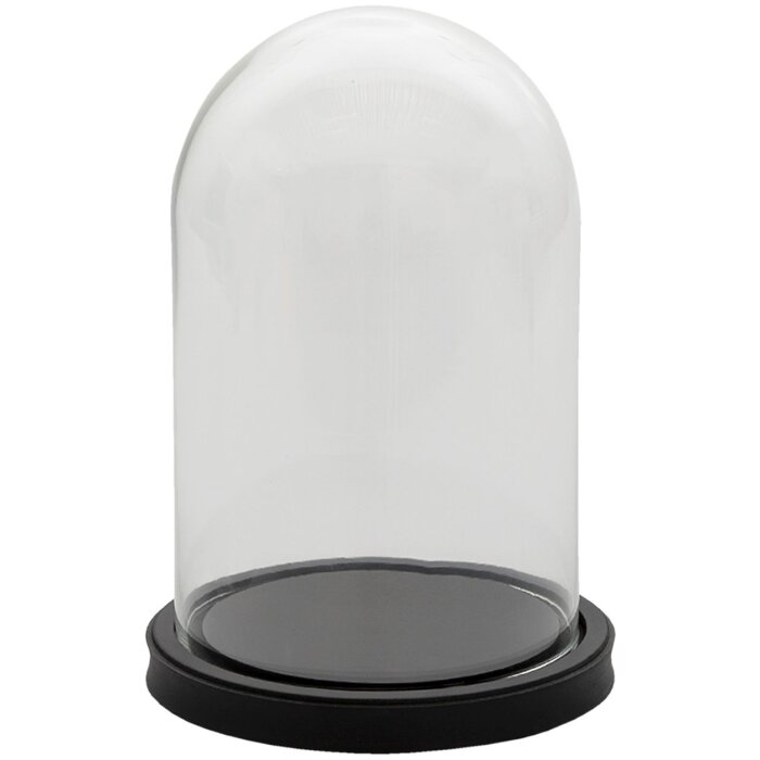 Clayre & Eef 6GL3365 Cloche en verre noir Ø 17x25 cm