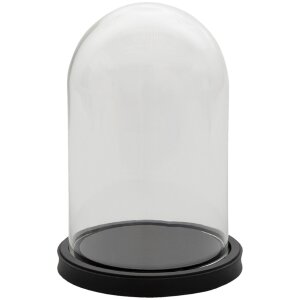 Clayre & Eef 6GL3365 Cloche en verre noir Ø...