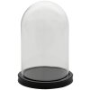 Clayre & Eef 6GL3365 Cloche en verre noir Ø 17x25 cm