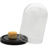 Clayre & Eef 6GL3365 Cloche en verre noir Ø 17x25 cm