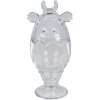 Clayre & Eef 6GL3387 Bonbonnière avec couvercle Vache Transparent Ø 8x19 cm