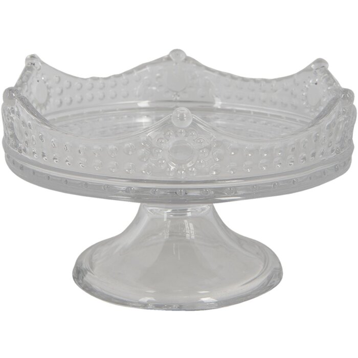 Clayre & Eef 6GL3396 Coupe décorative Couronne Transparent Ø 21x12 cm