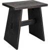 Clayre & Eef 6H2054 Tabouret décoratif noir 42x28x43 cm