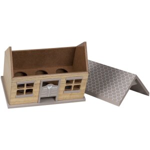 Clayre & Eef 6H2068 Boîte à œufs Petite maison brune 23x13x18 cm