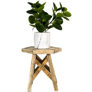 Clayre & Eef 6H2094 Table pour plantes Marron 22x22x25 cm